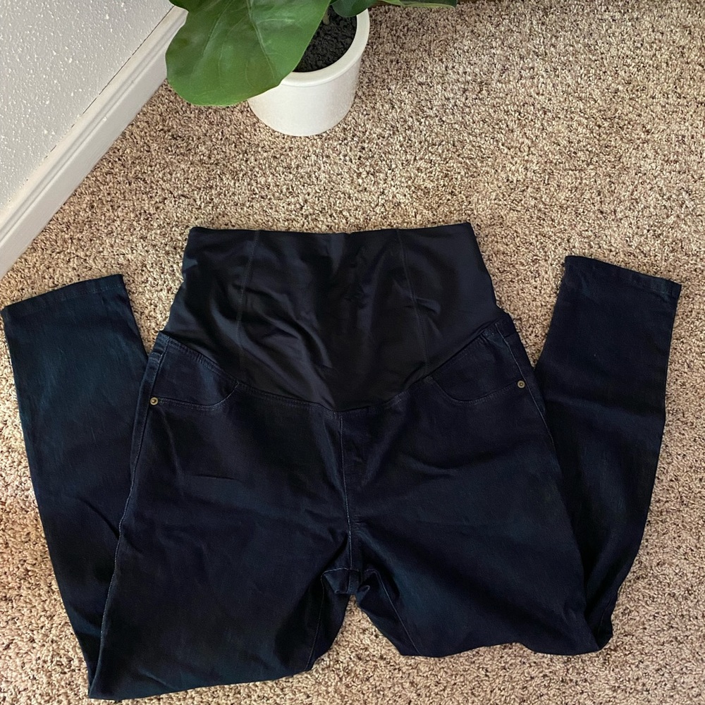 Dark Wash Skinny Maternity Jeans